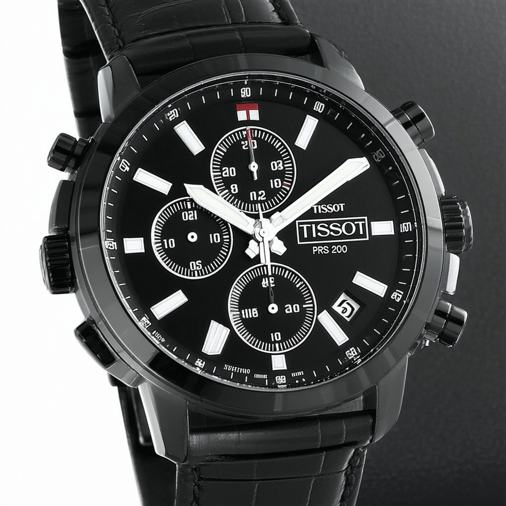Tissot Men's T0674172605100 PRS 200 Black Chronograph Dial Watch