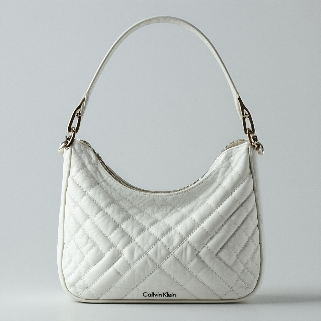 Calvin Klein Quilted Leather Hobo Bag
