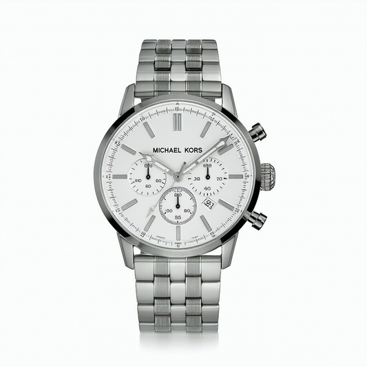 Michael Kors Men's Merrick Chronograph Silver-Tone Stainless Steel Watch MK8661