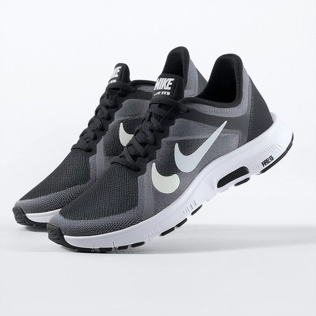 Nike Free 5.0 TR Fit 5 Womens Cross Training Shoes (5, BLACK/DARK GREY/WHITE/WHITE)