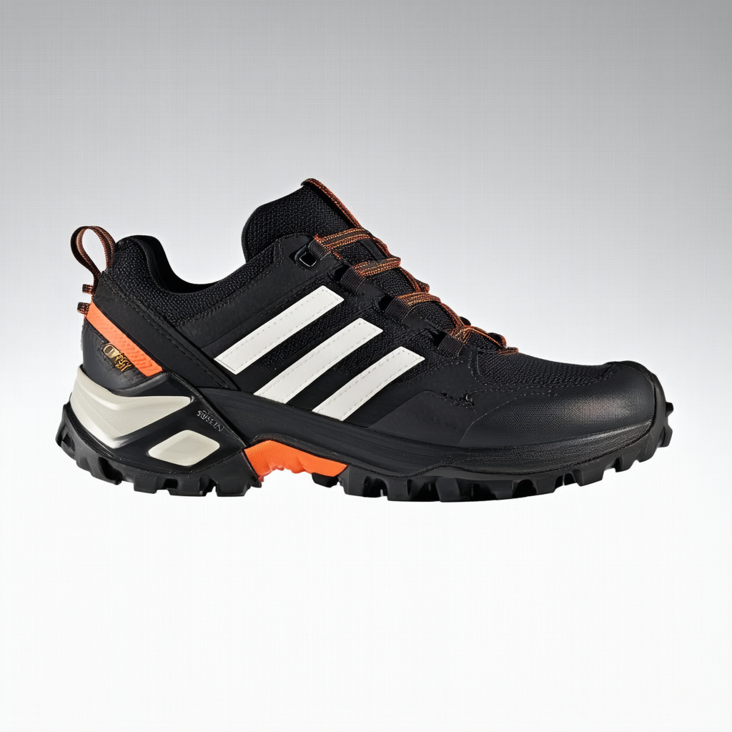 adidas outdoor Men's Terrex Swift R GTX Black/Chalk White/Bold Orange Hiking Shoes - 10 B(M) US