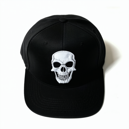 Misfit Fiend Skull Face Adult Adjustable Snap Back Hat in Black