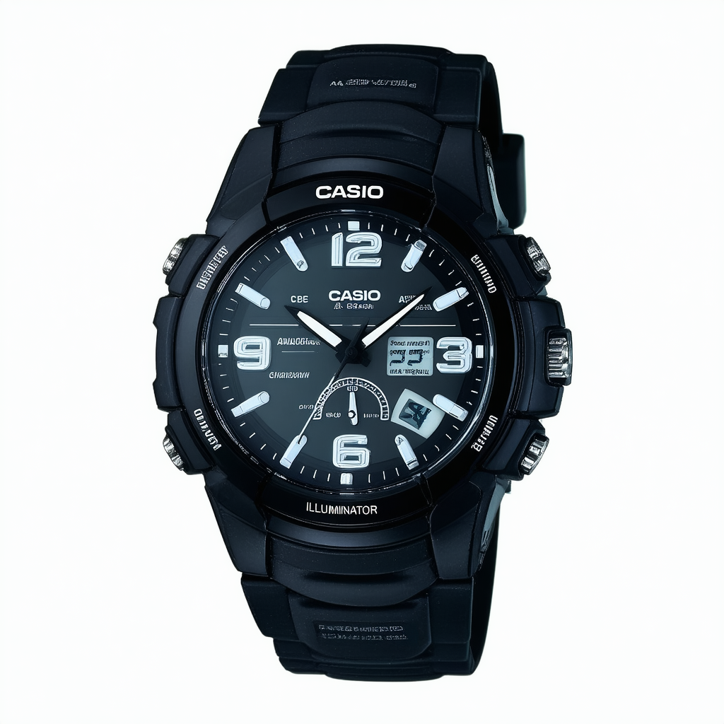 Casio AQ180W-1BV Men's Illuminator Alarm Chronograph Analog Digital Databank Watch