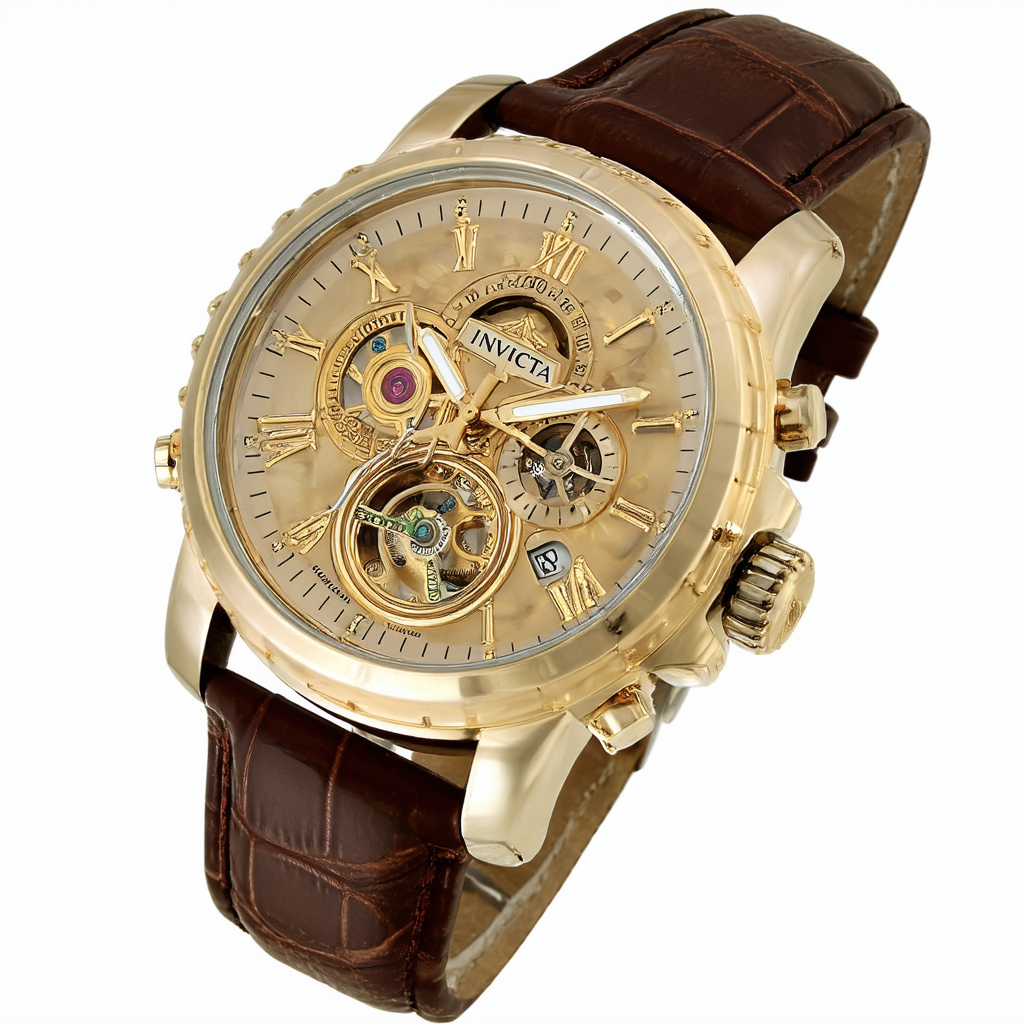 Invicta Men Objet D Art Mechanical Watch, Brown, 25266