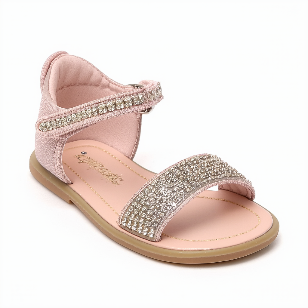 carter's Girl's Emmie Embellished Dressy-Casual Sandal with Adjustable Strap, Multi, 9 M US Toddler