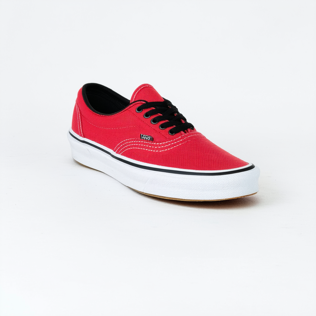 Vans Authentic (Gum) Racing Red/Black Skate Shoe