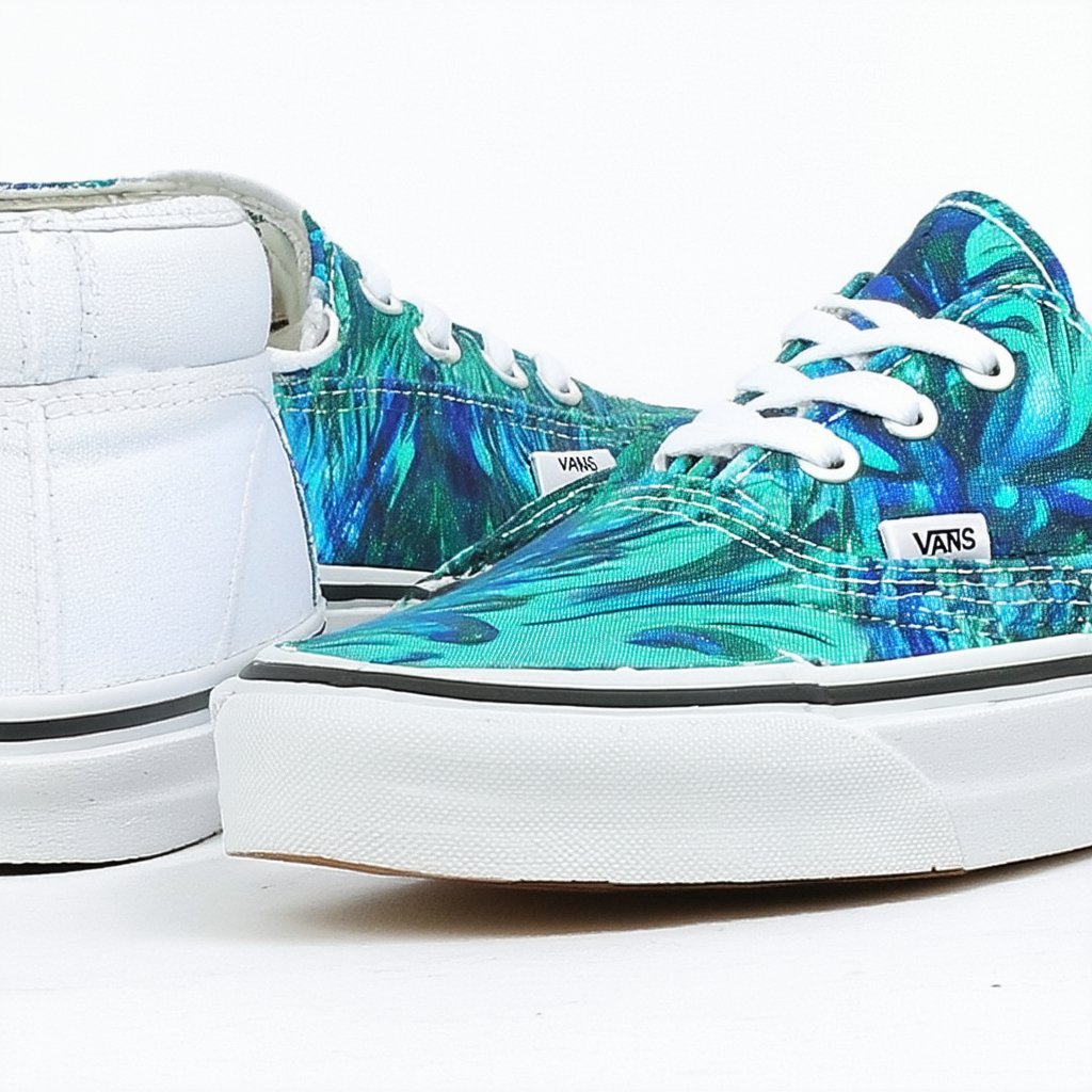 Vans Unisex Authentic Slim Peacock Sneakers Truewhite M5.5 W7