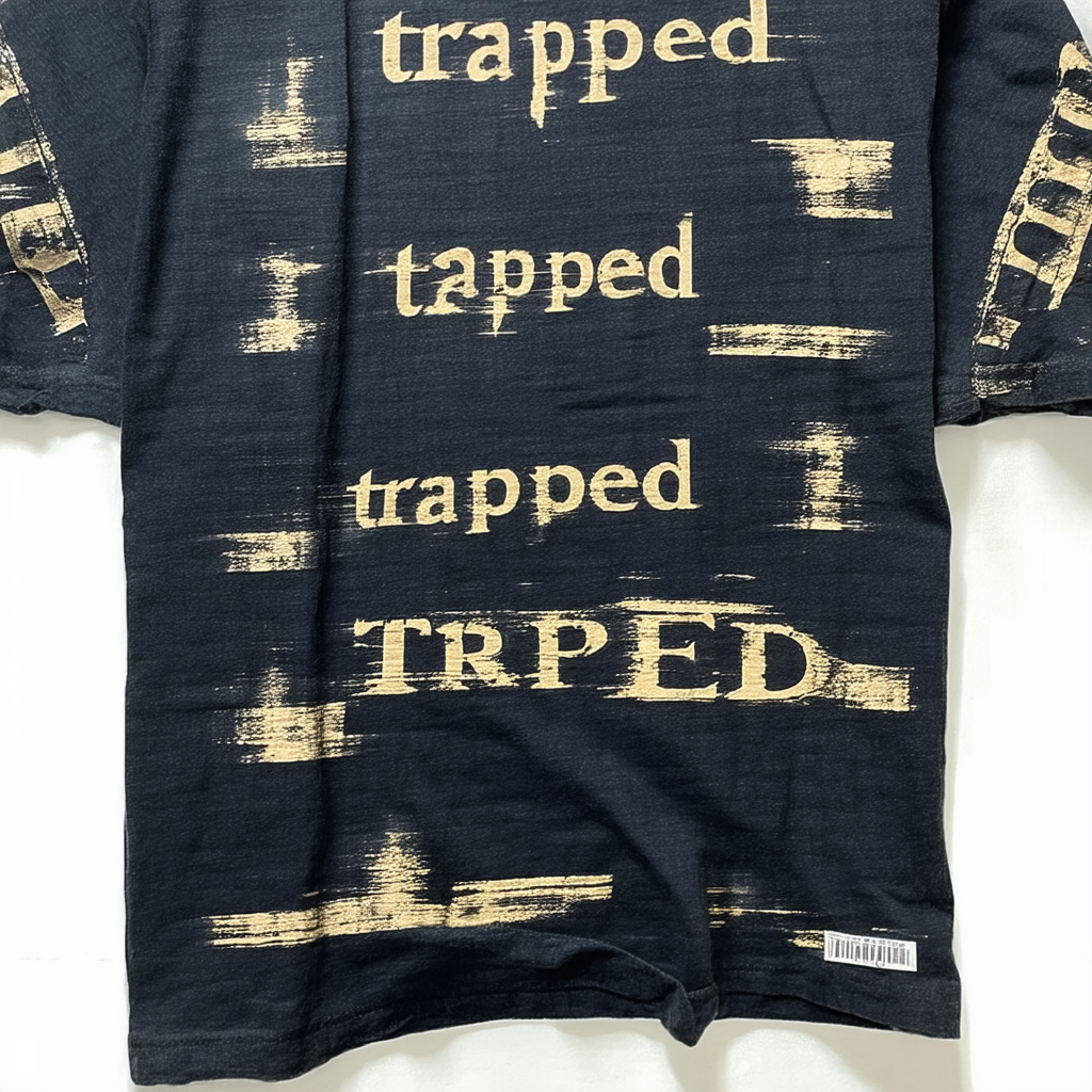 Trapped T-shirt 100% Cotton L