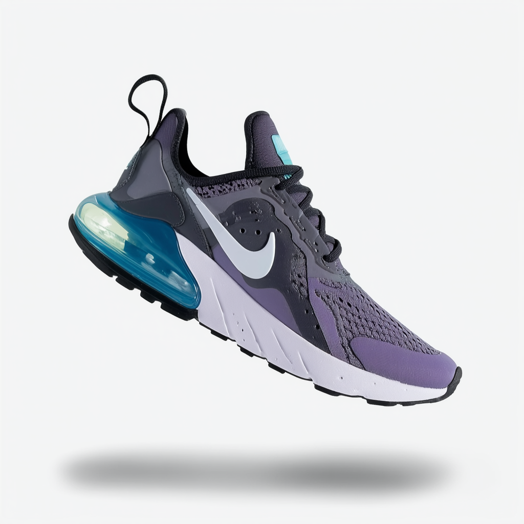 Nike Air Max 270 React GS Kids Gunsmoke Aurora Violet BQ0103-007