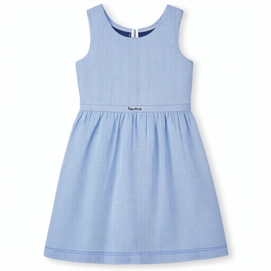 Nautica Girls' Solid Sleeveless Dress