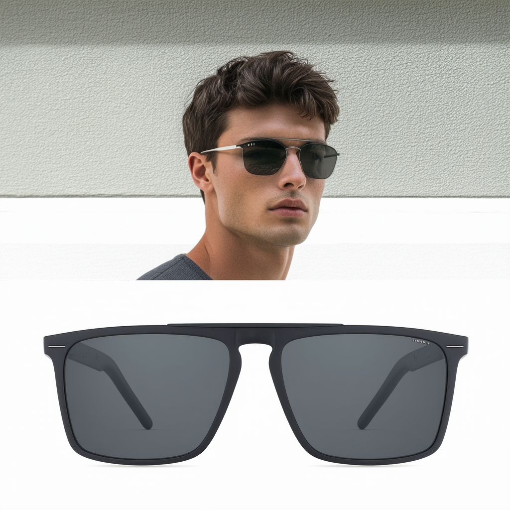 Tommy Hilfiger Men's Male Sunglass Style TH 1675/S Rectangular, Matte Black/Gray, 59mm, 16mm
