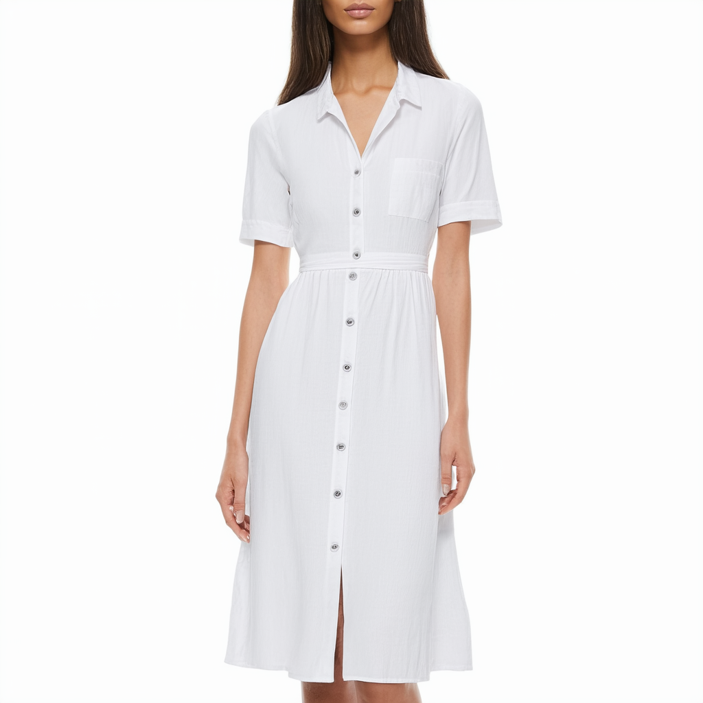 Calvin Klein Women's Button Up Midi Dress
