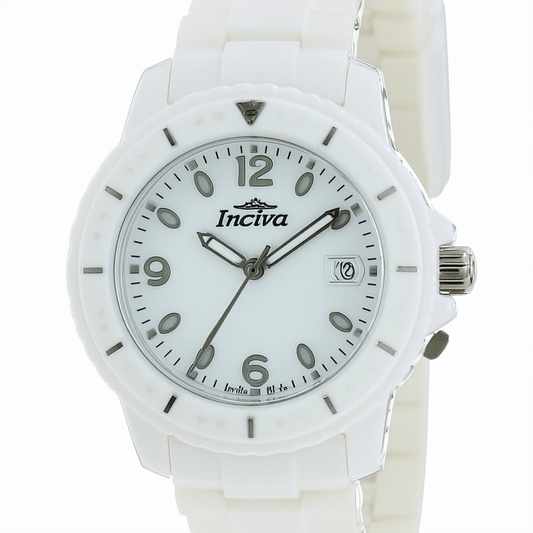 Activa By Invicta Women's AA201-001 Silver Dial White Plastic Watch