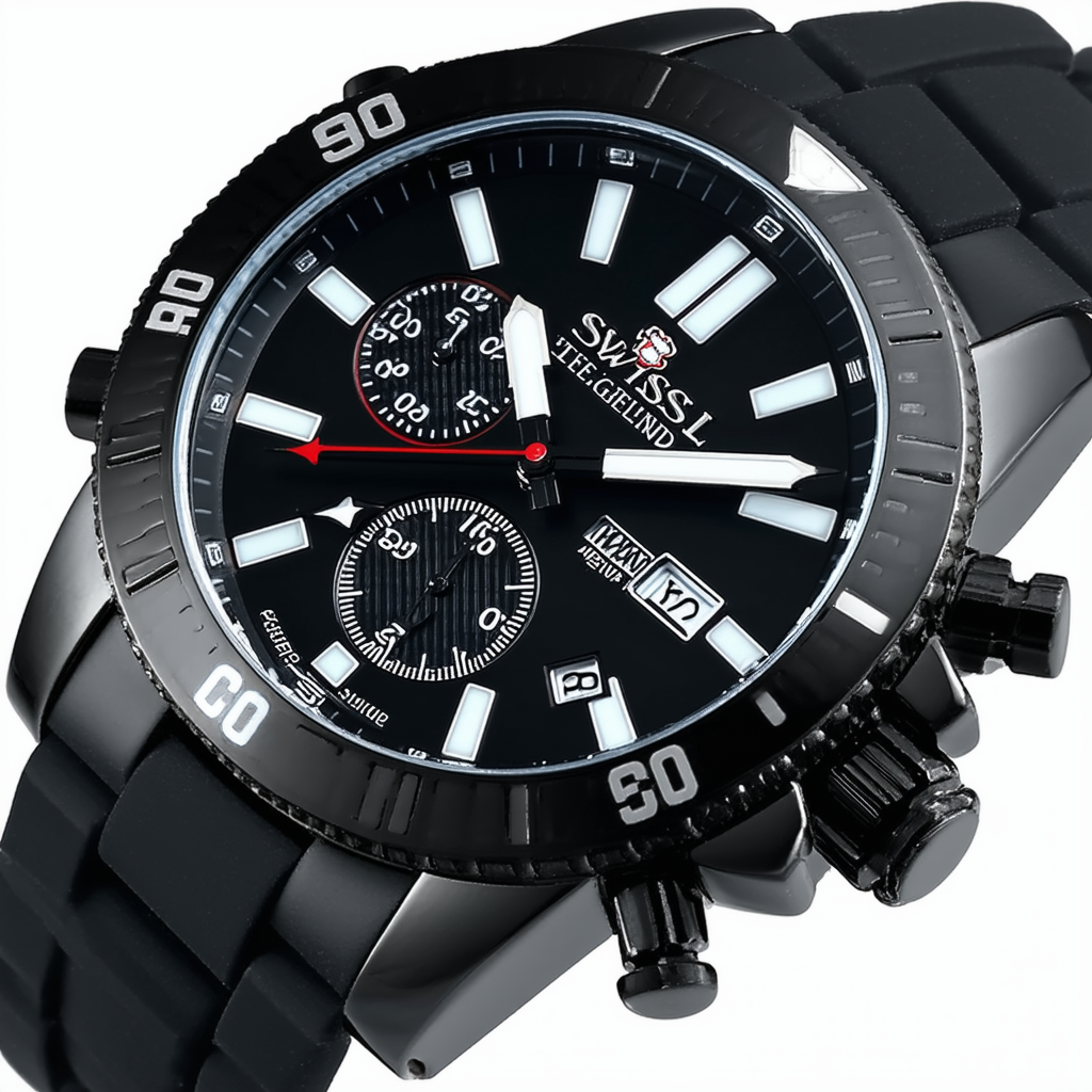 Swiss Legend Men's 11819A-BB-01-GB-W Neptune Automatic Black Dial Black Silicone Watch
