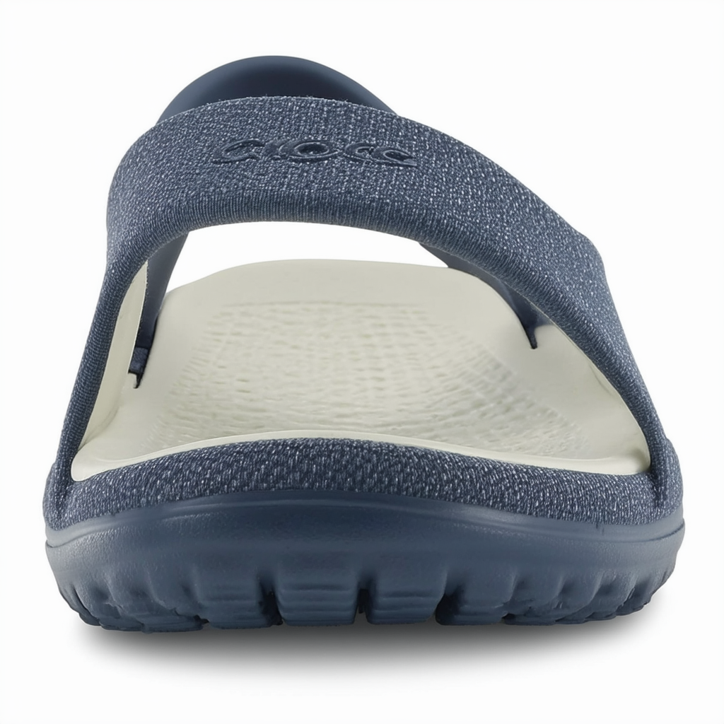 crocs Women's Busy Day Heather Skimmer Flat, Navy, 8 M US