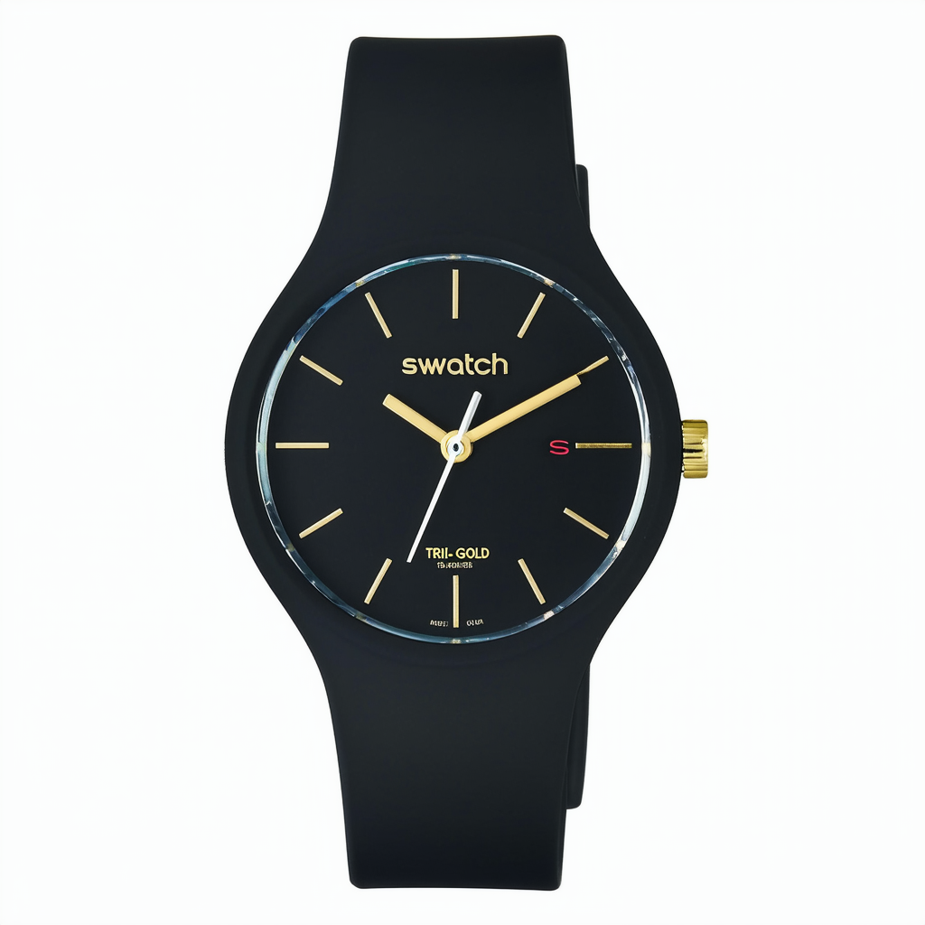 Swatch TRI-GOLD S Unisex Watch (Model: SS08K101B)