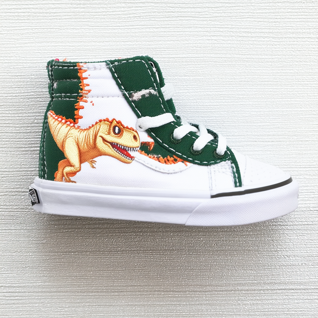 Vans Kids T-Rex Sk8-Hi Zip (LU6) (T-Rex) Rosin/True White VN0A3276LU6 Kids Shoes