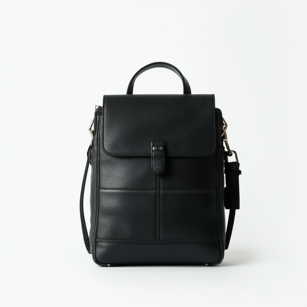 Fossil Miller Leather Black Slingpack, Black