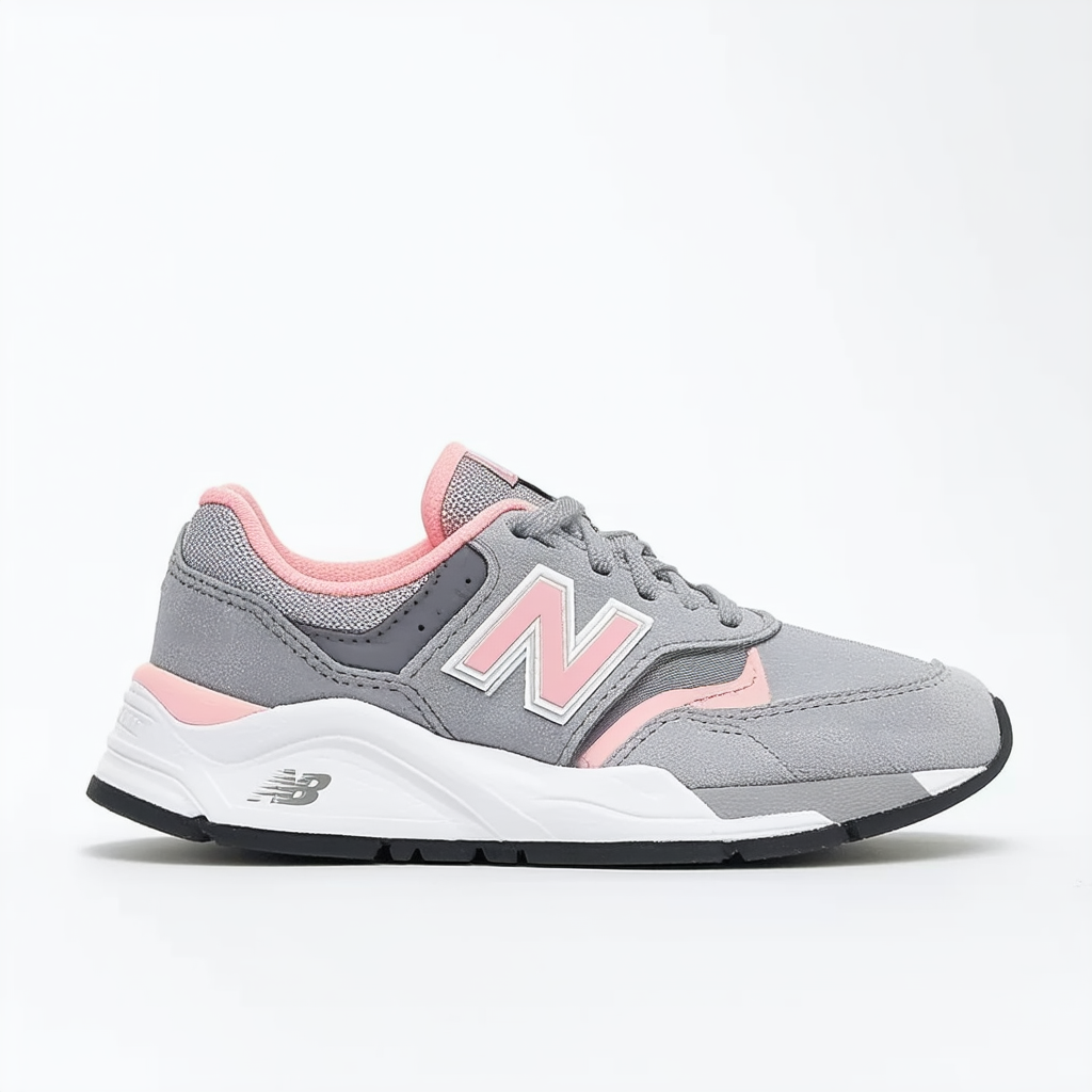 New Balance 009 V1 Sneaker, Light Cliff Grey/Oyster Pink, 7 US Unisex Big Kid