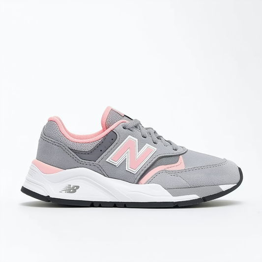 New Balance 009 V1 Sneaker, Light Cliff Grey/Oyster Pink, 7 US Unisex Big Kid