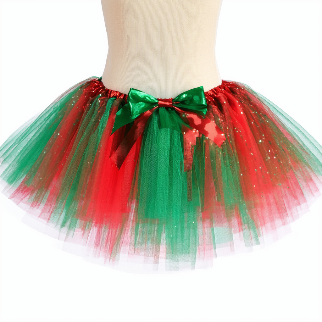 Forum Novelties Child's Red and Green Christmas Tutu