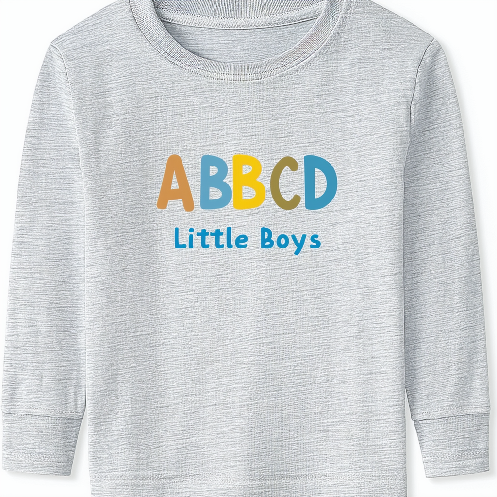 Threadrock Little Boys' ABCD Toddler L/S T-Shirt