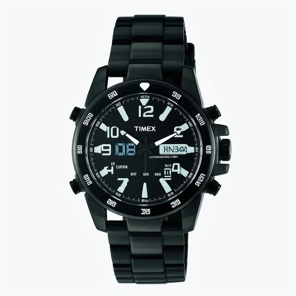 Timex Men's T2N2449J Fashion Digitals Jumbo Black Watch