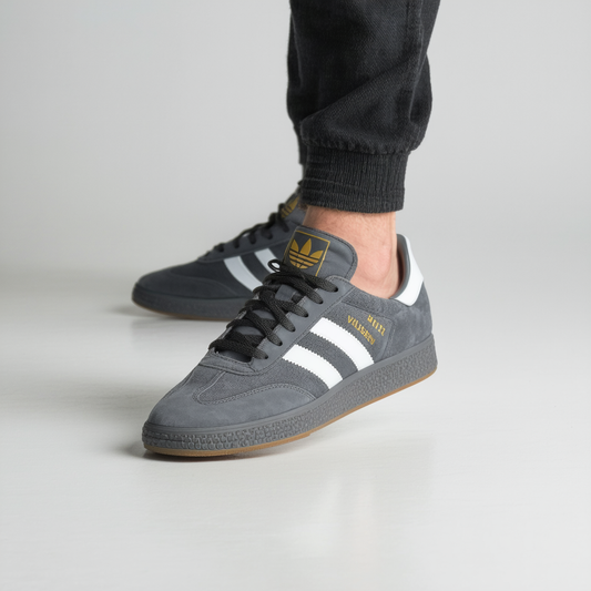 Adidas - Mens Busenitz Vulcanized ADV Shoes, Utility Grey/White/Gold, 10