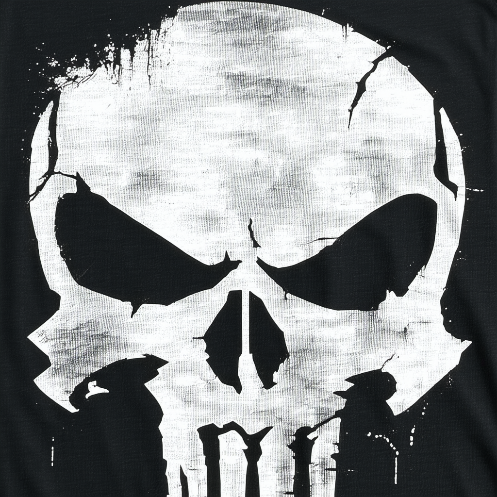 Marvel Big & Tall Classic Punisher Distresskull Men's Tops Short Sleeve Tee Shirt