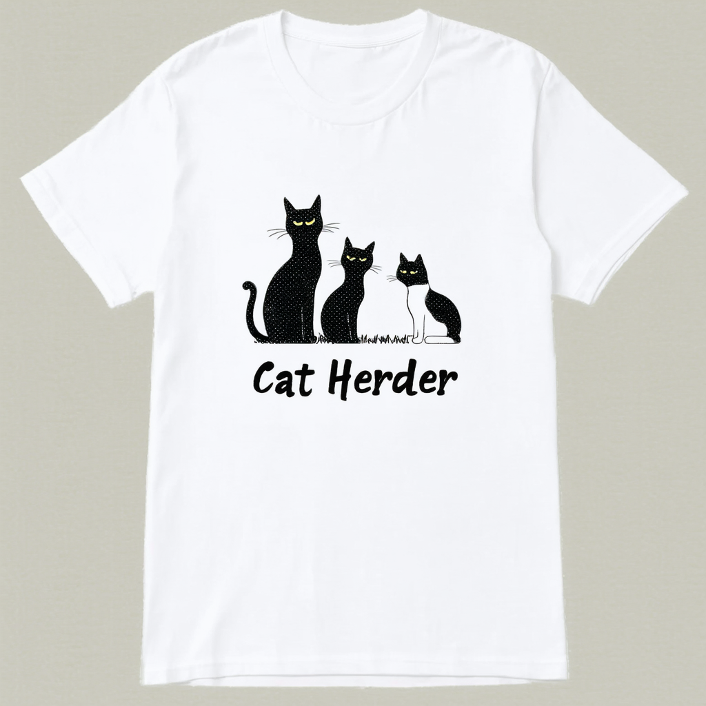 CafePress Cat Herder T Shirt 100% Cotton T-Shirt, White
