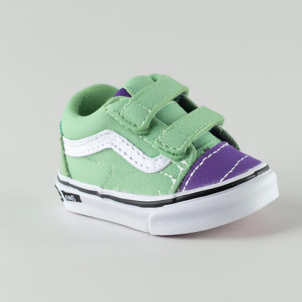 Vans Old Skool V Cosplay Green/Purple Toddler Shoes
