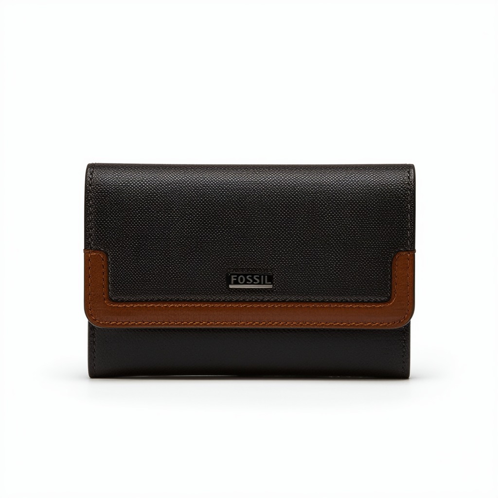 Fossil Maddox Signature Flap (Black/Brown)