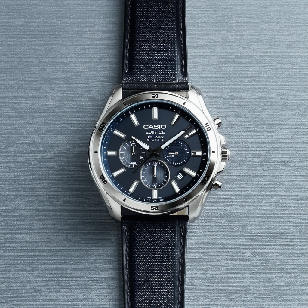 Casio Men's Edifice Slim Line Solar Watch