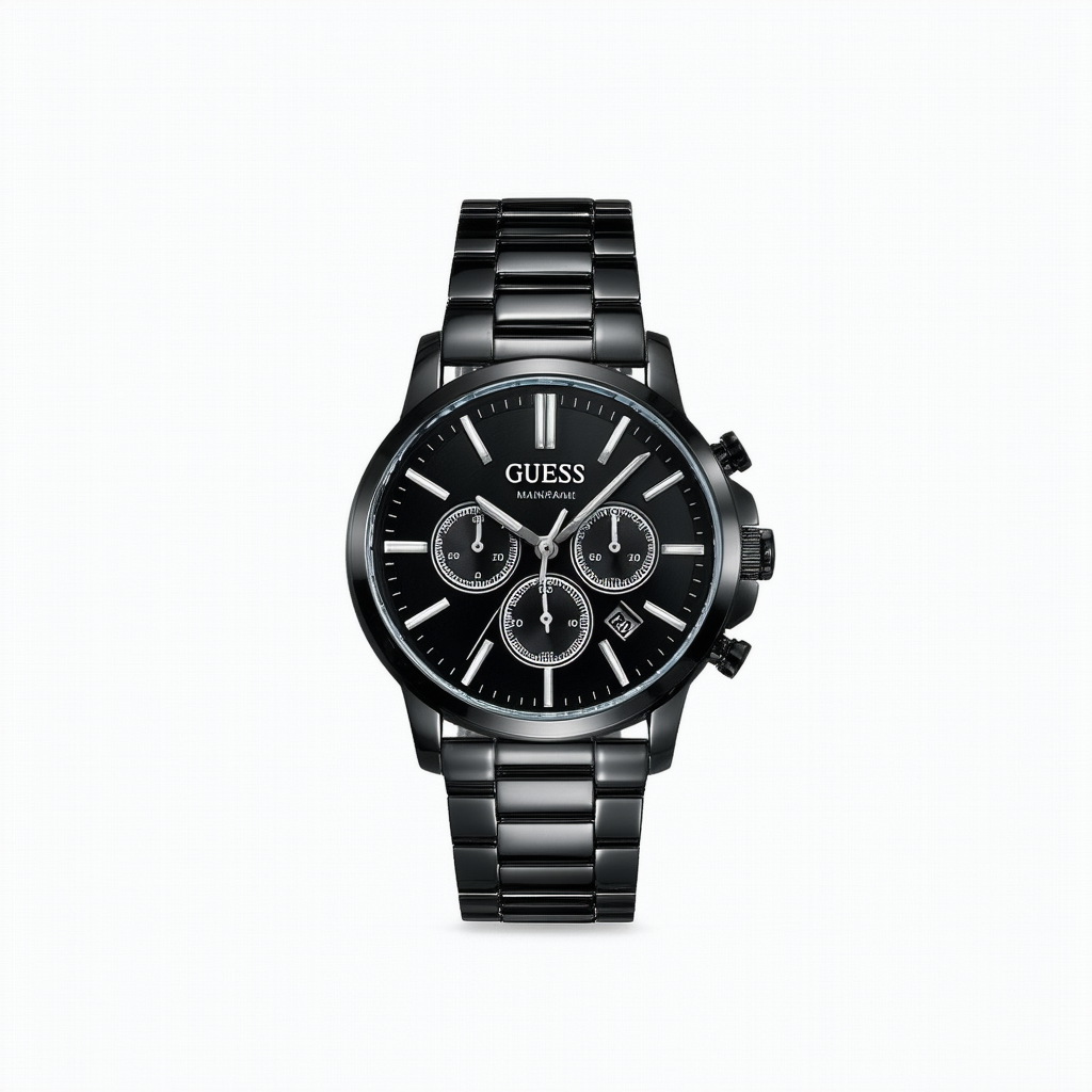 Guess Mainframe Chronograph Black Dial Black Ion-plated Mens Watch SU0009G3