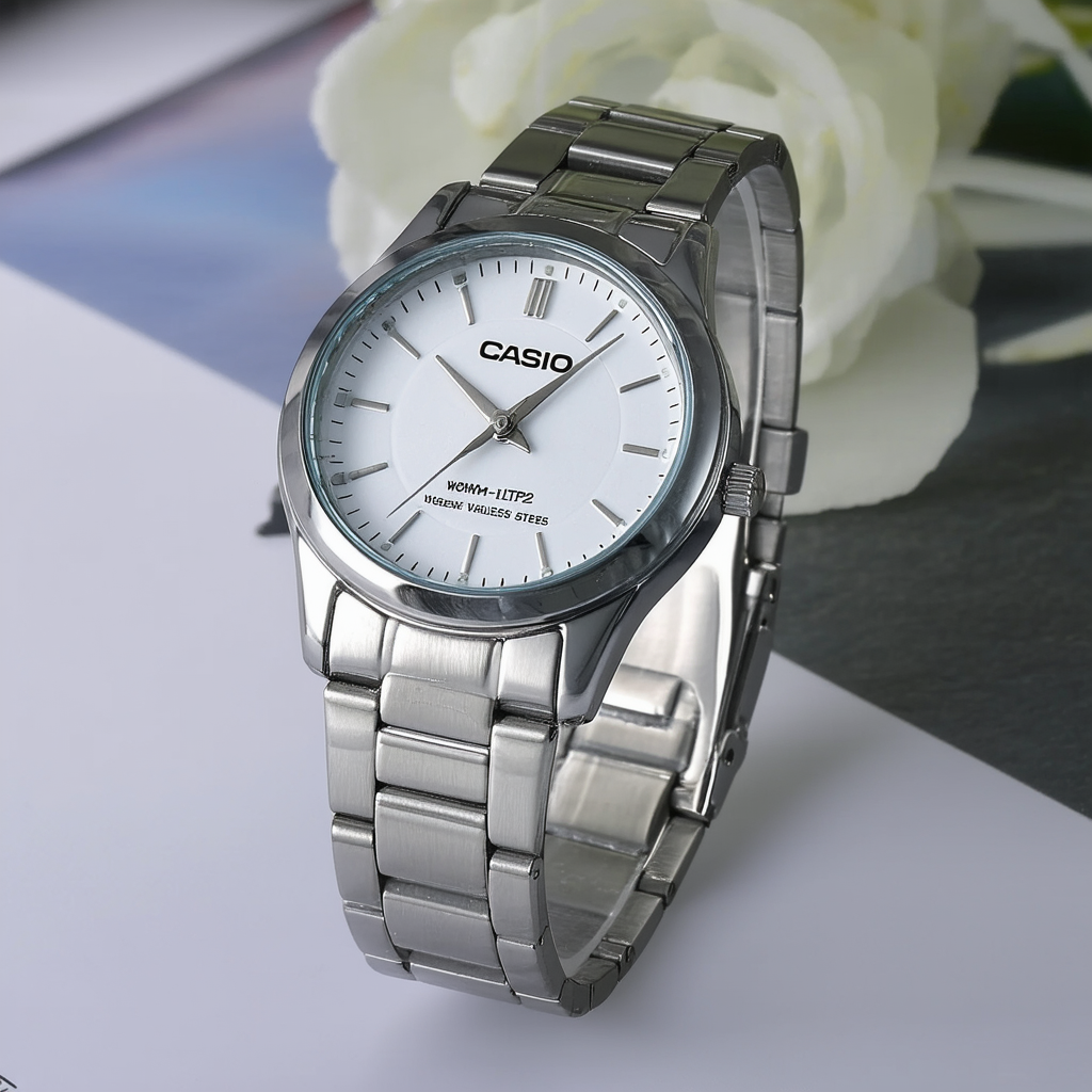 Casio Women's LTP-V004D-1B Stainless Steel Analog Watch