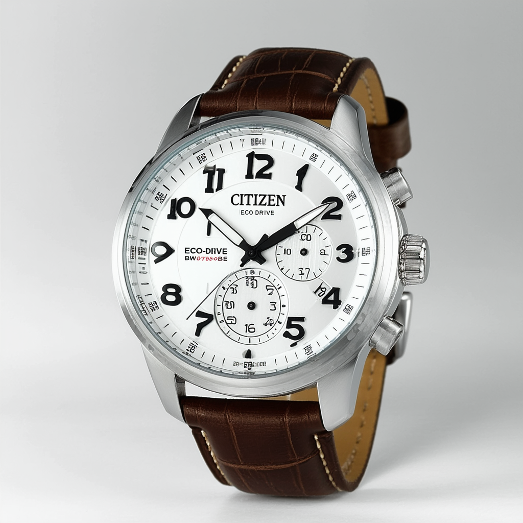 Citizen Men's BW0170-08E Eco-Drive Stainless Steel Leather Watch