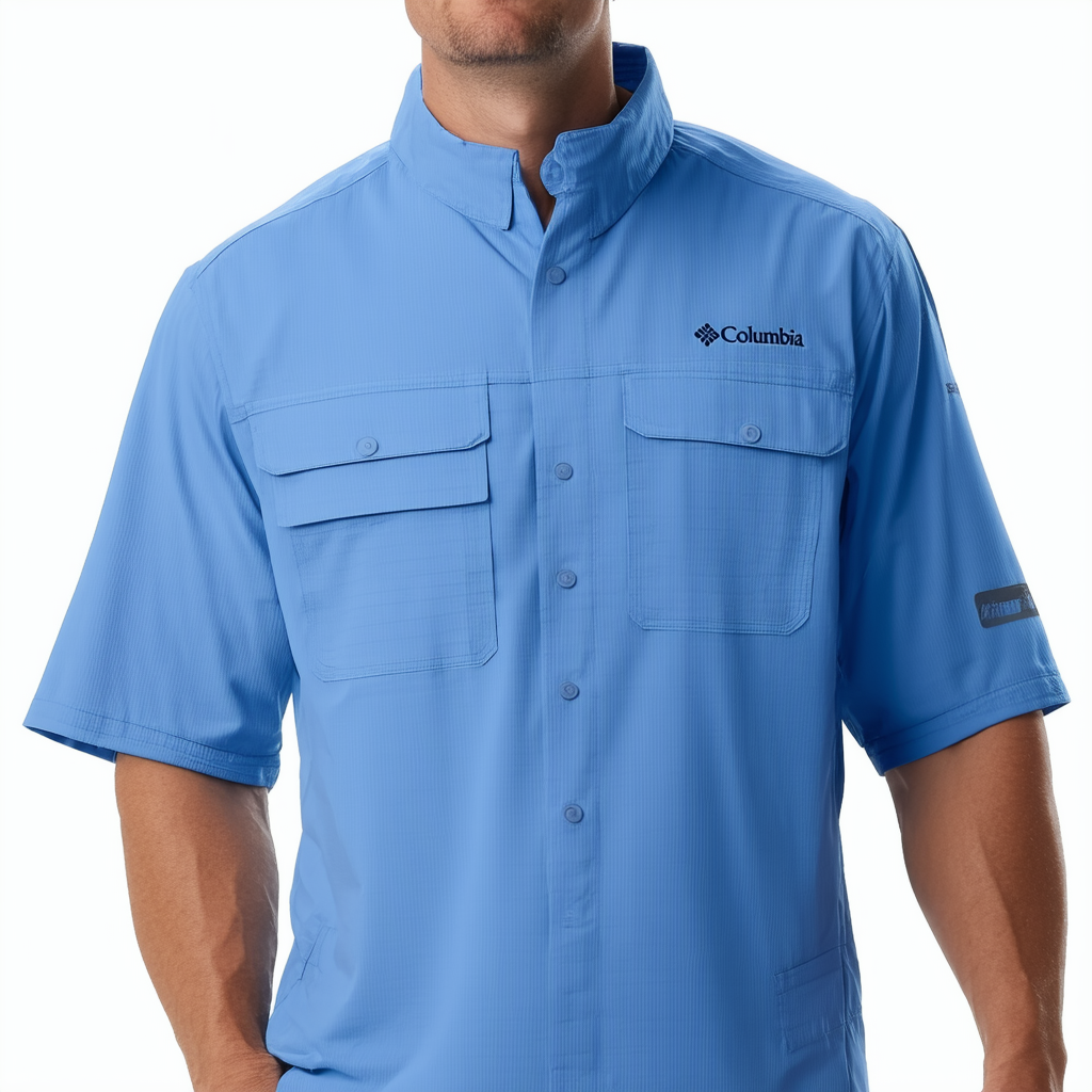 Columbia Men's Standard PFG Tamiami II UPF 40 Short Sleeve Fishing Shirt, Skyler, X-Small