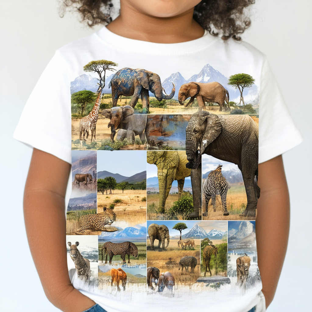 The Mountain Kids Africa Collage T-Shirt