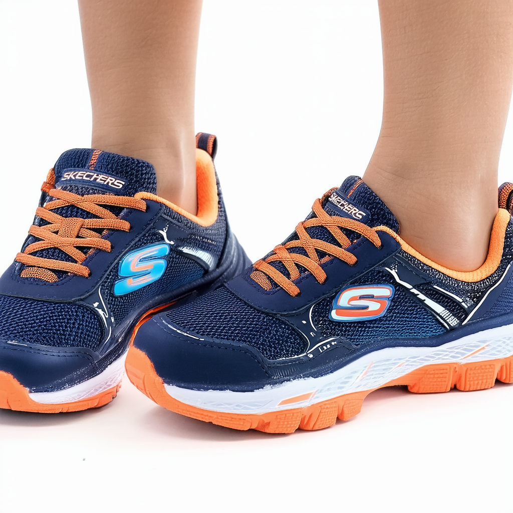 Skechers Kids Boy's Hydro-Static-Rapid Blast Sneaker, Navy/Orange, 4 Medium US Big Kid