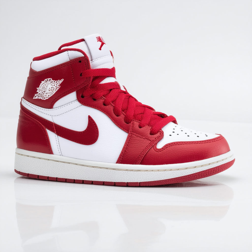 Jordan Air 1 Retro High OG Big Kid Shoes White/Varsity Red 575441-103 (3.5 M US)
