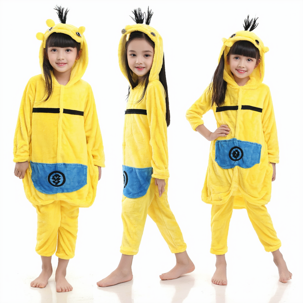 Girls Minions Fluffy Costume