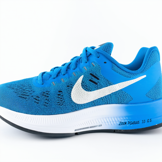 Nike Boys Zoom Pegasus 33 GS Running Casual Shoes, Blue, 6