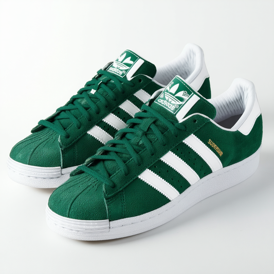 adidas Men's Superstar 80s DLX Suede Green/White B35987