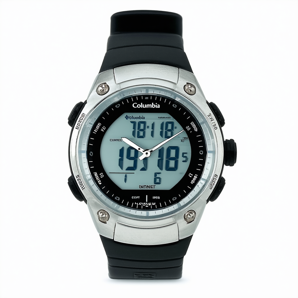 Columbia Men's CW002005 Headstream Multi-Function Silver-Tone and Black Digital Sports Watch