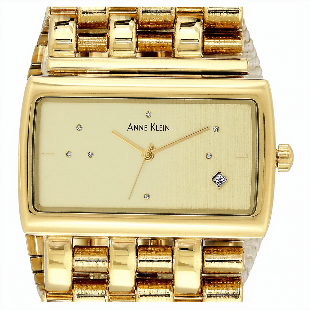 Anne Klein Women's AK/1944CHGB Gold-Tone Watch with Adjustable Link Bracelet