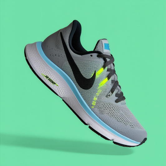 Nike Women's Air Relentless 4 Dv Gry/FCHS GLW/Flsh Lm/Bl GRP Running Shoe 7.5 Women US