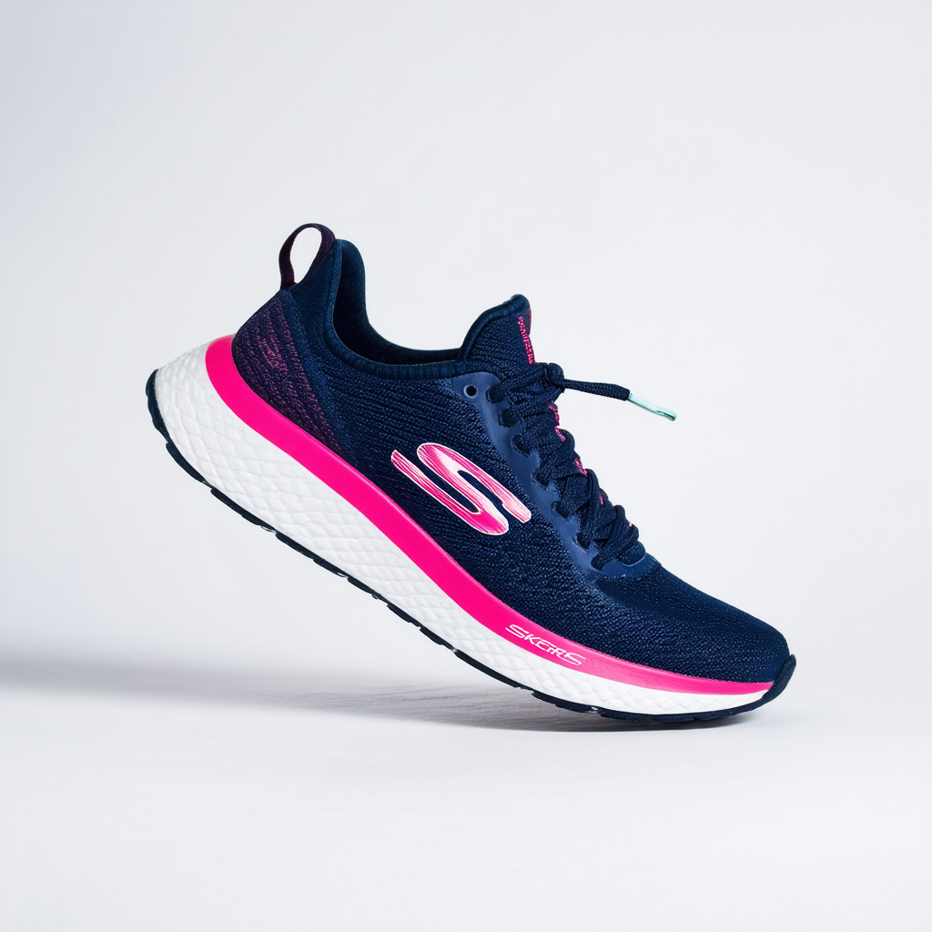 Skechers Women's GOrun Hyper 7 Shoe (7.5) Navy/Pink