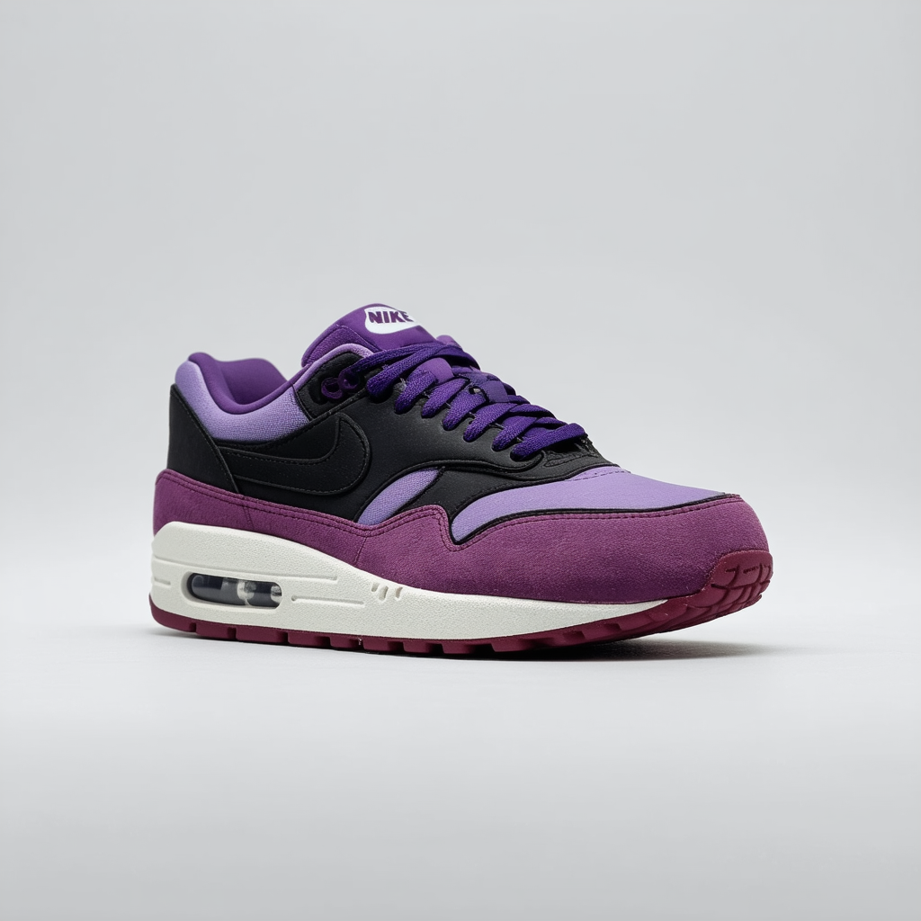 NIKE Air Max 1 Law Women Sneakers Purple Dynasty/Black/Raspberry Red/Linen 454746-500