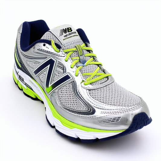 New Balance Men's M980FP1 Running Shoes Silver/Lime/Navy 12 D