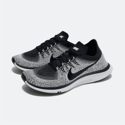 Nike Women's Free Rn Flyknit 2017 Black/White Black Running Shoe (7.5)